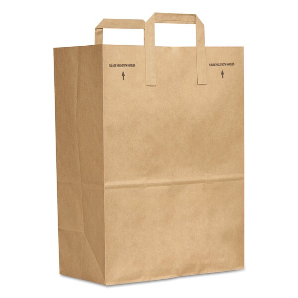 General Paper Bags, 70 lbs Cap., 1/6 BBL, 12"w x 7"d x 17"h, Kraft, PK300 88885 - main